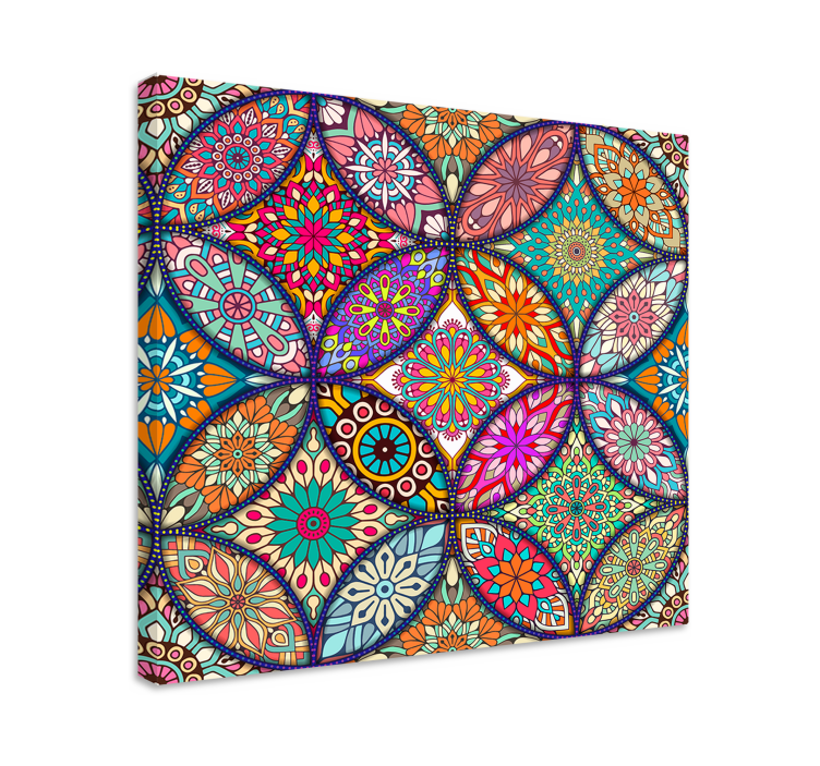 Colorful mandalas canvas wall art - TenStickers