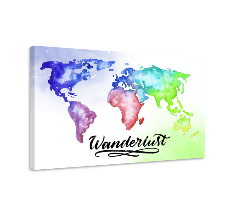 wanderlust Canvas wall art for Master Bedroom - TenStickers