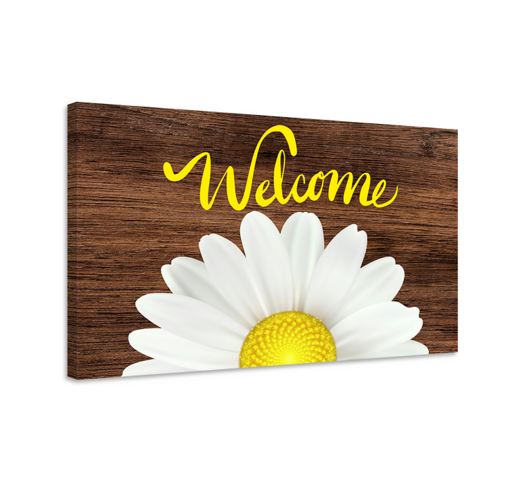 Flowers canvas bright daisy greeting card - TenStickers