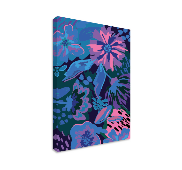 Floral abstract Entrance hall canvas print - TenStickers