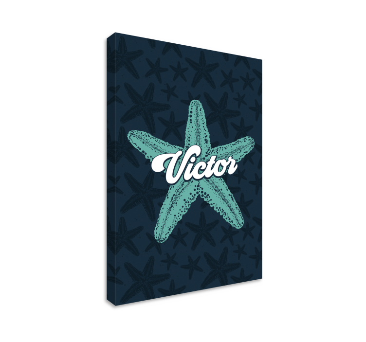 Starfish bluetones personalised canvas - TenStickers