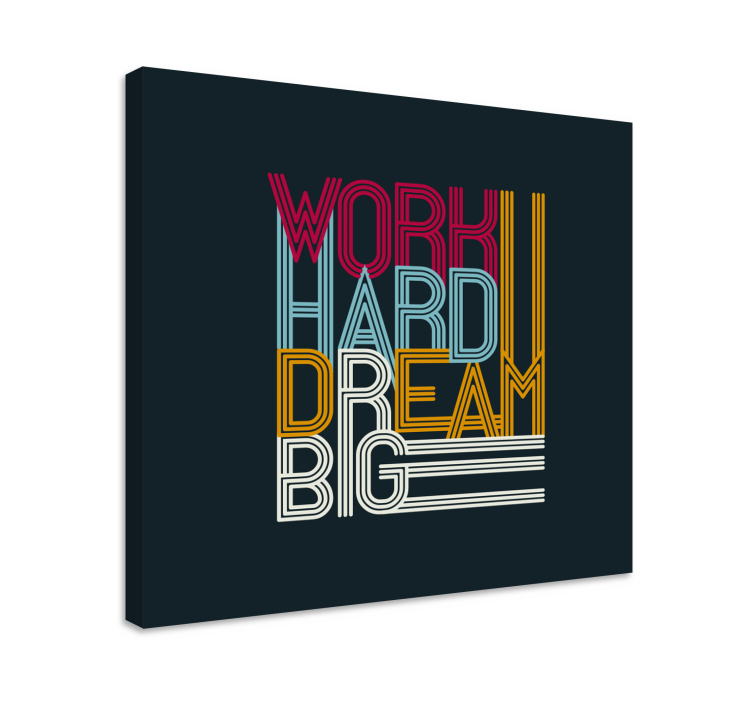 Work hard, dream big Office wall prints - TenStickers