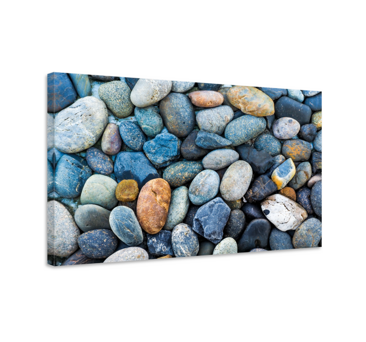 Sea stones headboard canvas prints - TenStickers