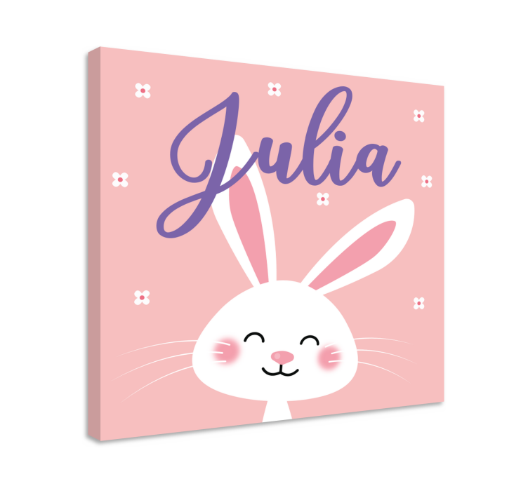 Cocktail canvas cheerful bunny design - TenStickers