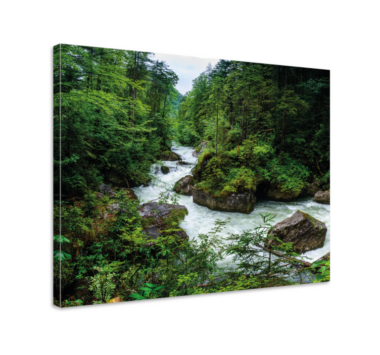 Landscape canvas serene river view - TenStickers