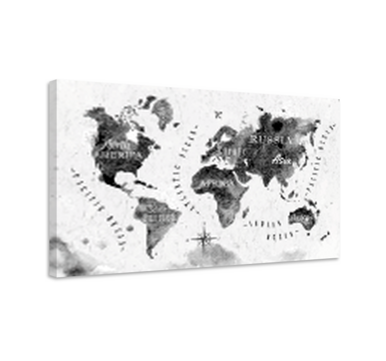 Paint splash world map canvas - TenStickers