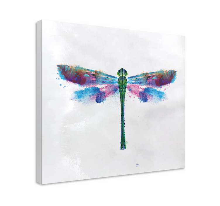 Dragonfly canvas with vibrant dragonfly design - TenStickers