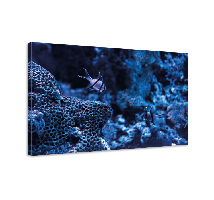 Nautical canvas art coral reef fish artwork - TenStickers