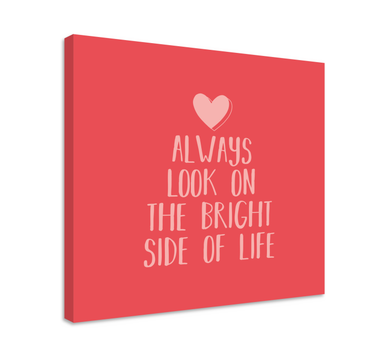 Quote canvas embracing a positive outlook - TenStickers