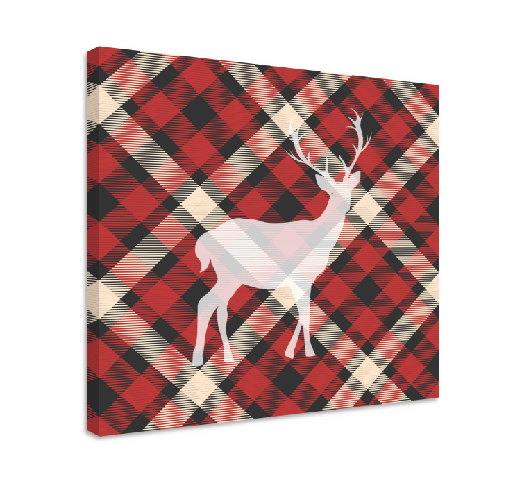 Stag canvas with stylized stag silhouette - TenStickers