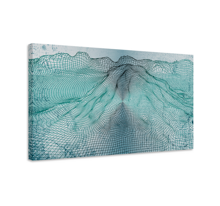 Abstract wall art 1 connected mountain peaks - TenStickers