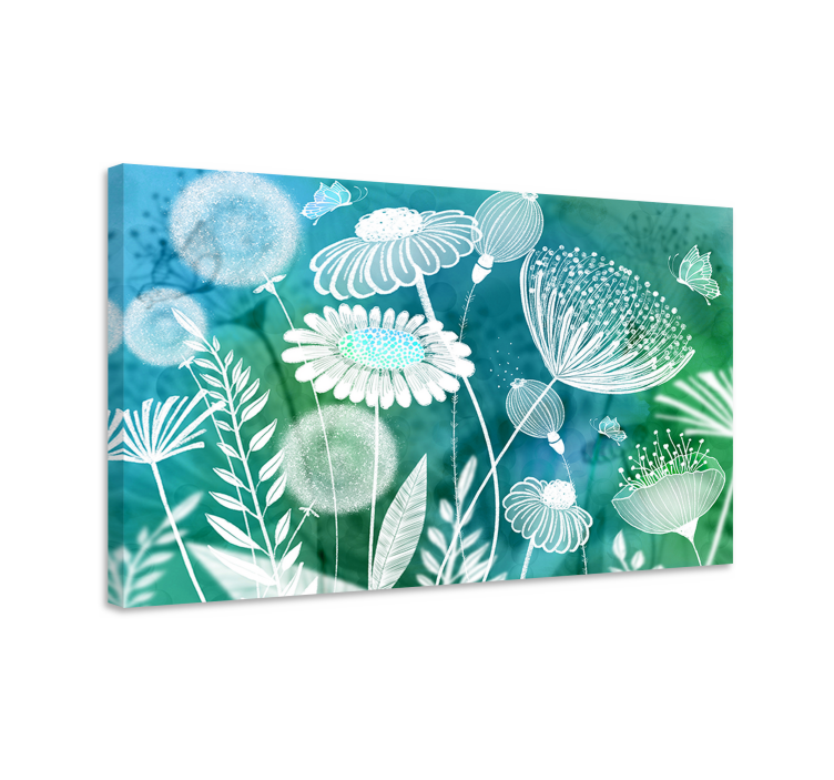 Dandelions art flower canvas print - TenStickers