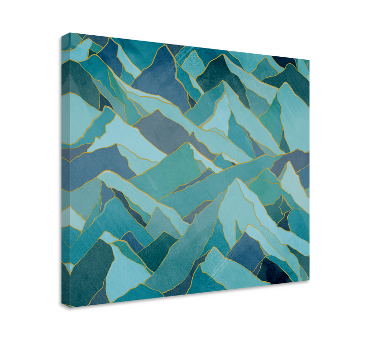 Landscape canvas abstract mountain peaks - TenStickers