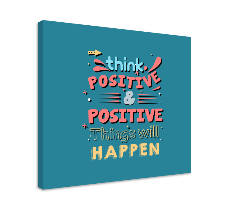 Think Positive motivational canvas - TenStickers