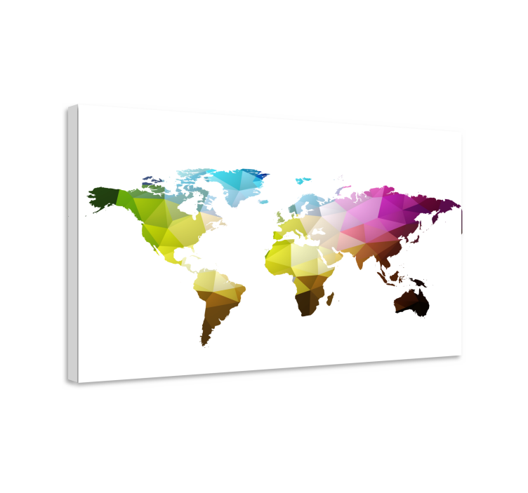 Triangle  world map canvas - TenStickers