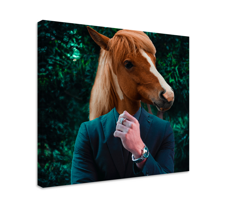 Horse wall art horse head portrait - TenStickers