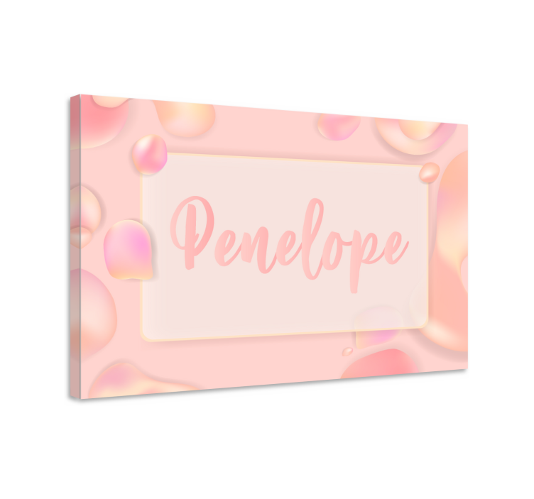 Custom canvas print elegant name display - TenStickers