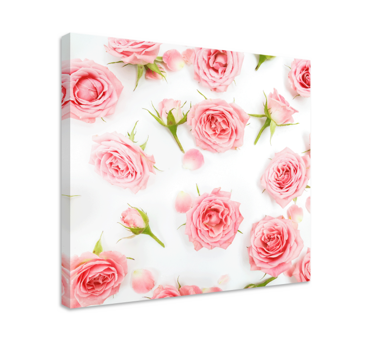 Cool pink roses flower canvas - TenStickers