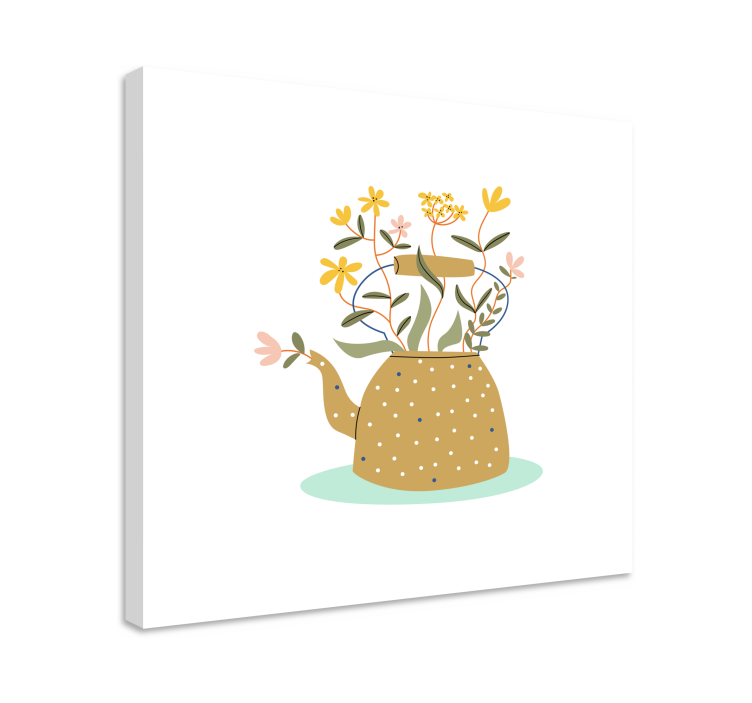 Nice design of flowers in a can flower canvas - TenStickers