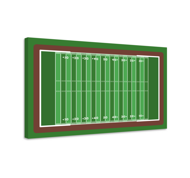 Sports canvas art football field layout - TenStickers