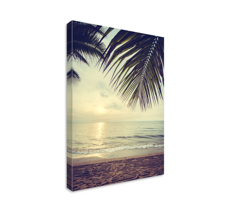 Landscape canvas serene ocean sunset - TenStickers
