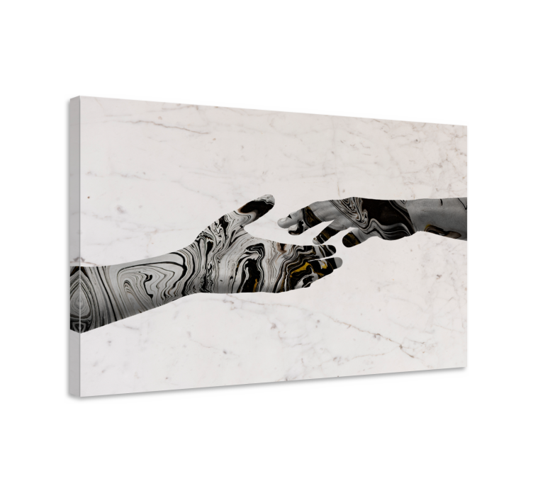 Fruit canvas wall art intertwined hands - TenStickers