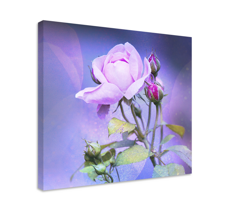 Pink garden roses flower canvas - TenStickers