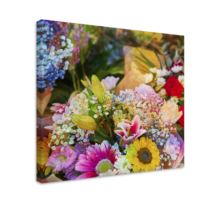 Flowers canvas lively blossom arrangement - TenStickers