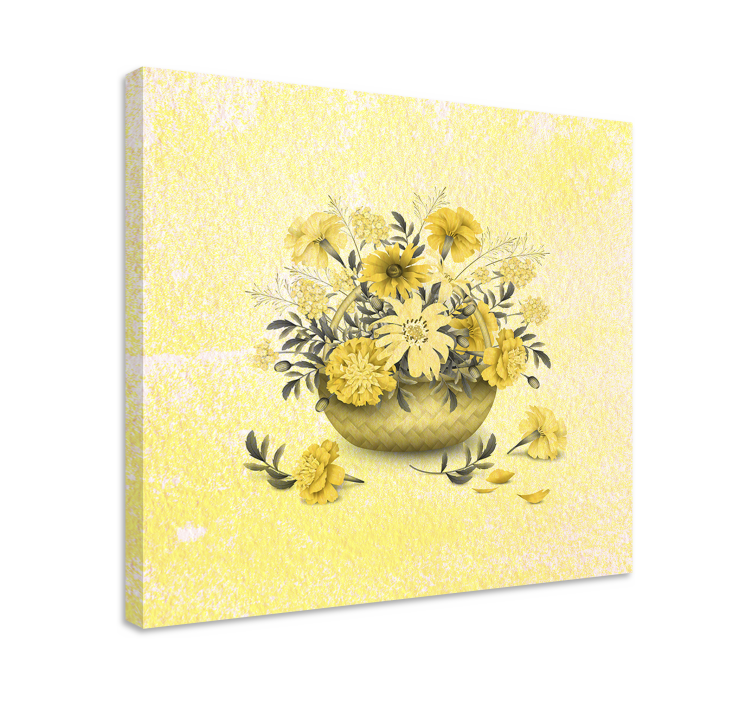 Flowers canvas yellow floral arrangement - TenStickers