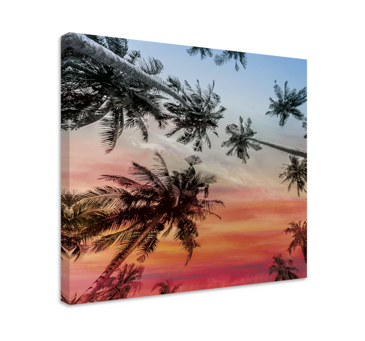 Landscape canvas of palm trees silhouette - TenStickers