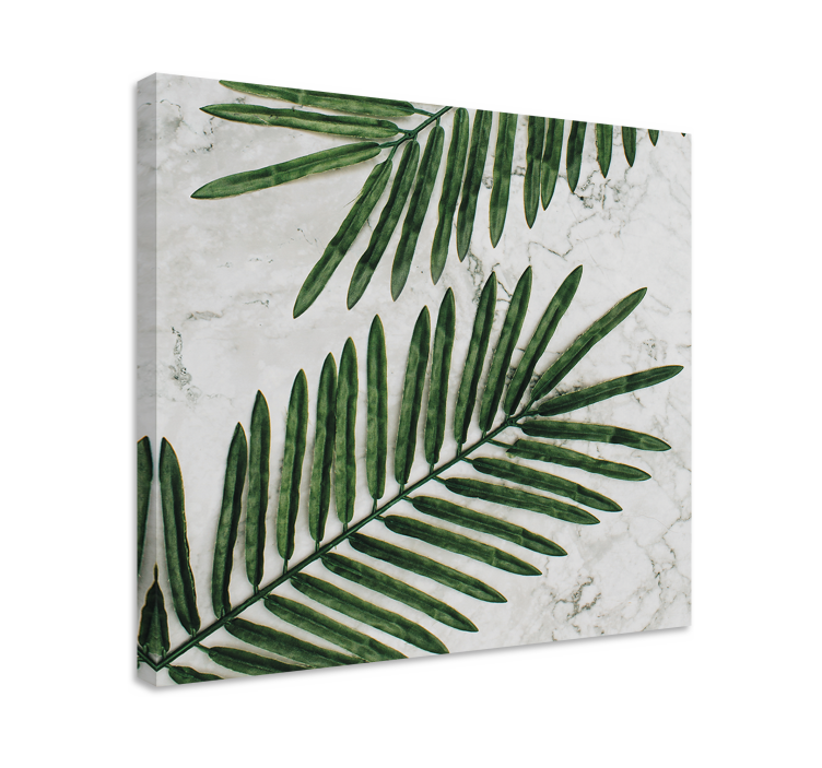 Big palm leaves canvas pictures for living room - TenStickers