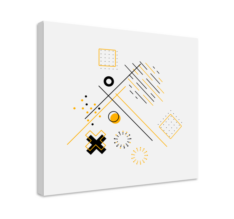 Geometric canvas nonfigurative geometric shapes - TenStickers