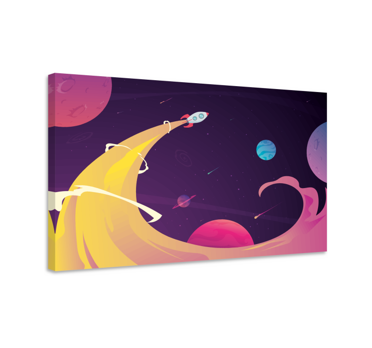 Framed gaming wall art rocket launch adventure - TenStickers