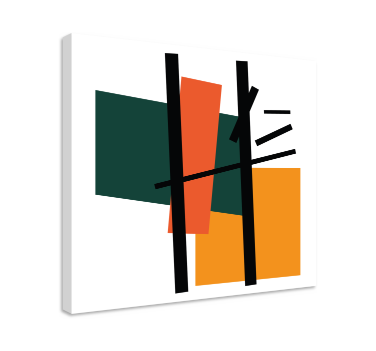 Geometric canvas abstract shapes design - TenStickers