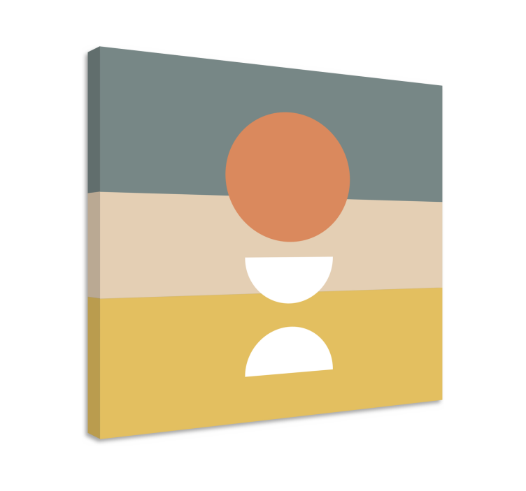 3 striped with circle flag geometric canvas - TenStickers