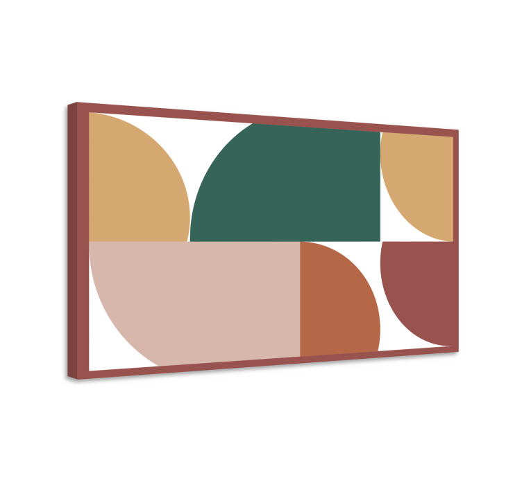 Abstract pattern shapes geometric canvas - TenStickers