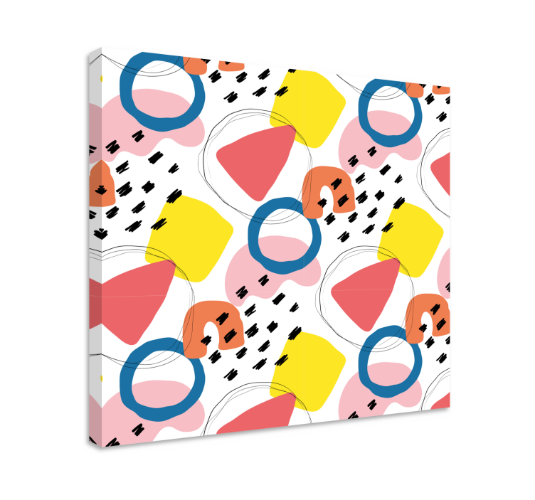 Painted art pattern geometric canvas - TenStickers