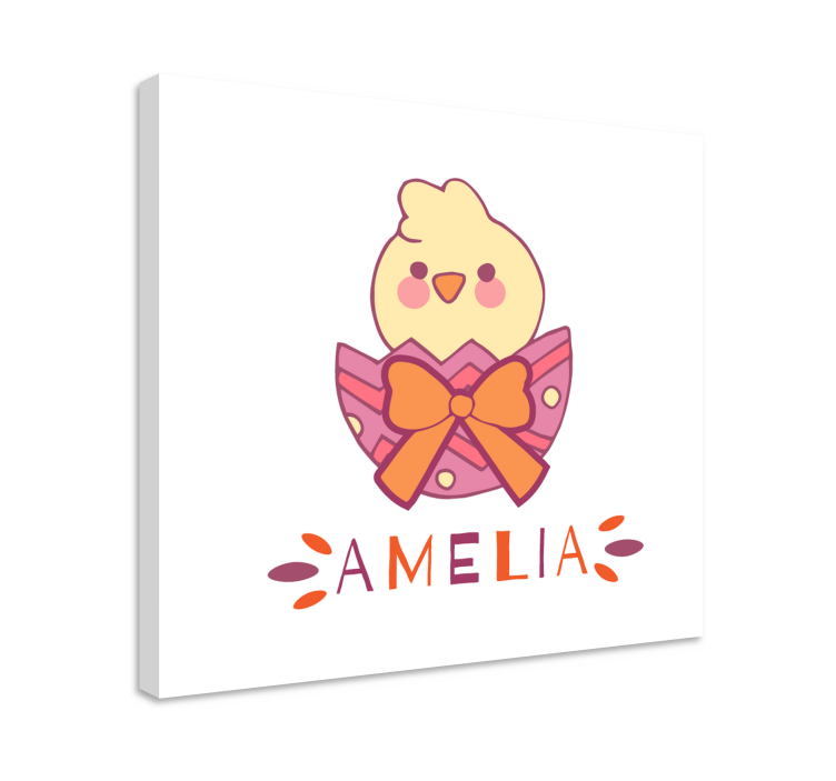 Nursery canvas cute chick illustration - TenStickers