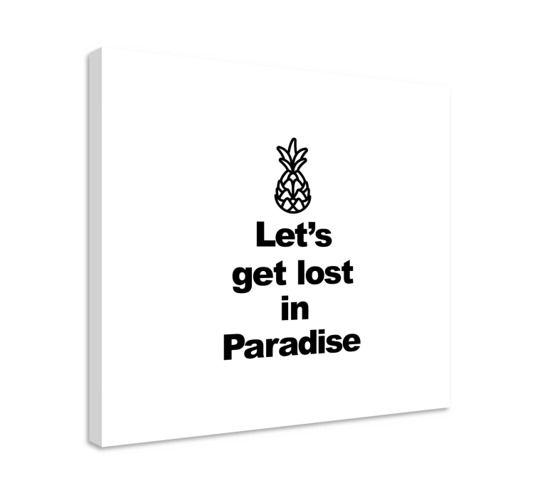 Pineapple adventure saying quote canvas - TenStickers