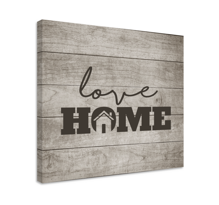Love home message quote canvas - TenStickers
