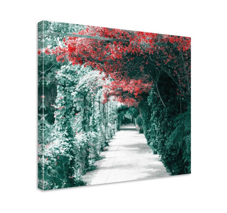 Alley with flowers canvas - TenStickers