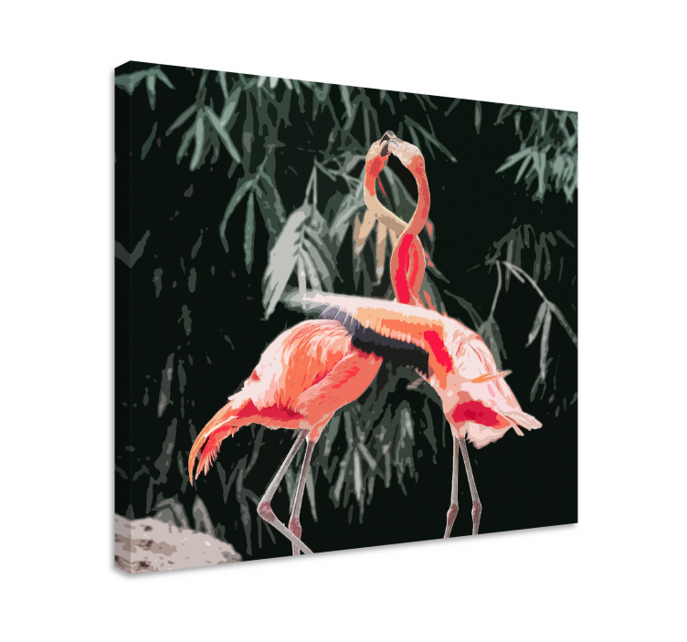 Dog wall art flamingo pair - TenStickers