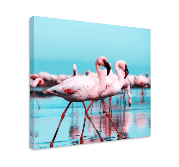 Dog wall art majestic pink flamingos - TenStickers