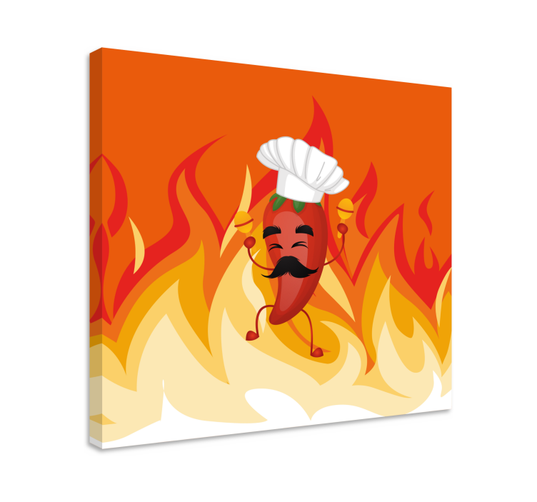 Quote canvas dancing chili chef - TenStickers