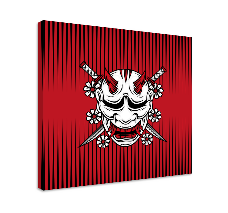Mandala canvas demon mask artwork - TenStickers