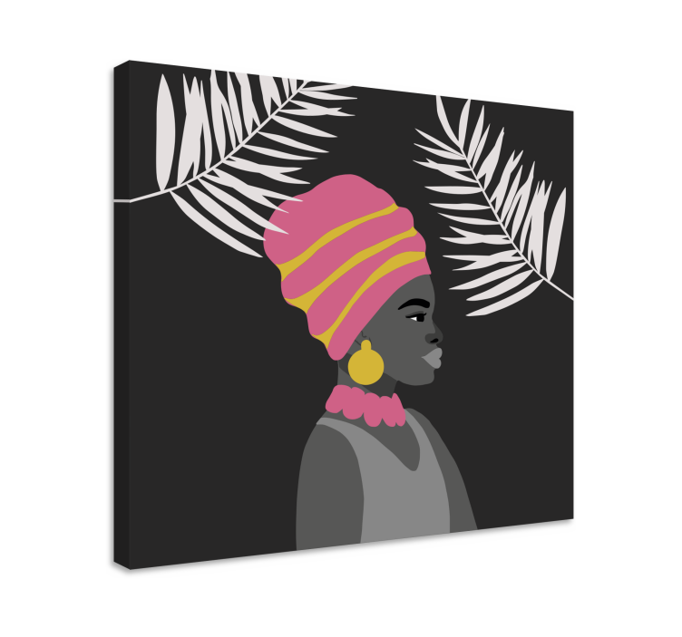 African woman graffiti style modern canvas - TenStickers