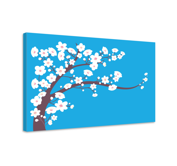 Flowers canvas cherry blossom tree art - TenStickers