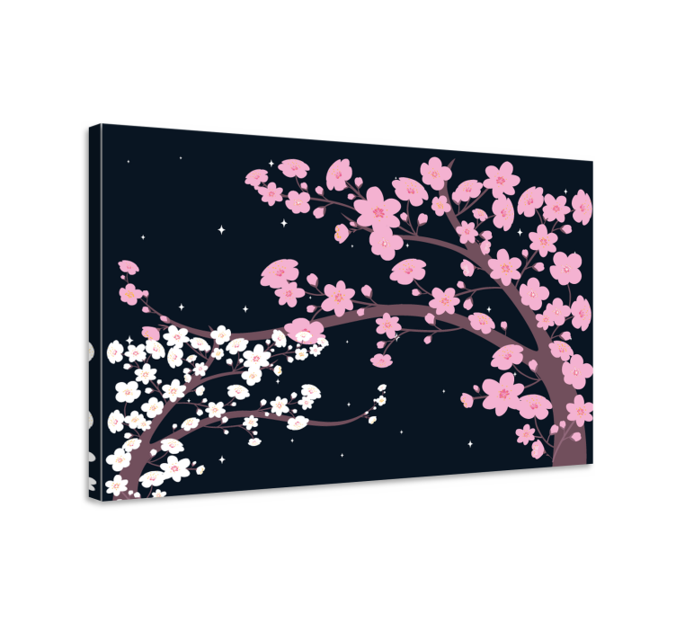 Flowers canvas cherry blossom branches art - TenStickers