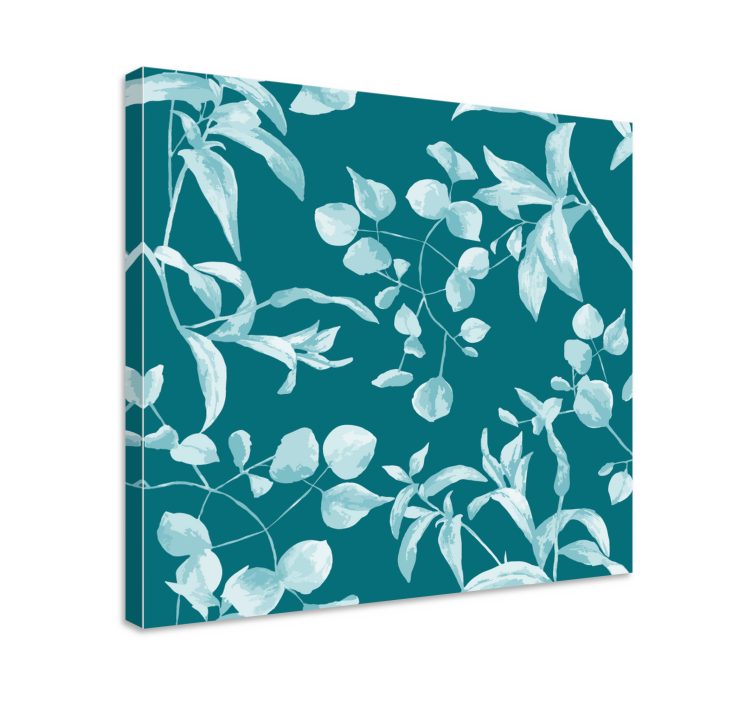Flowers canvas with graceful leafy design - TenStickers
