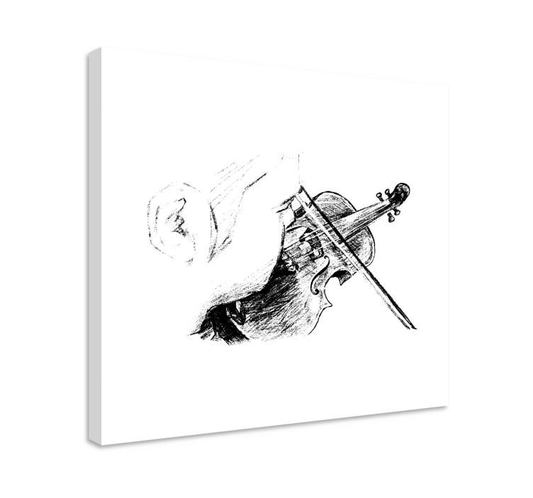 Music canvas art violinist playing a melody - TenStickers